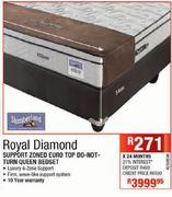 Royal Diamond Support Zoned Euro Top Do-Not-Turn Queen Bedset
