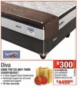 Diva Euro Top Do-Not-Turn Queen Bedset