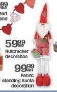 Fabric Standing Santa Decoration-Each