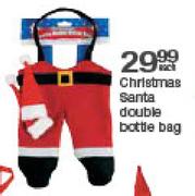 Christmas Santa Double Bottle Bag-Each
