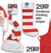 Christmas Stocking With Stripes-Each