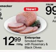 Enterprise Smoked Ham With Rosemary & Black Olives-100g