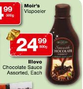 Illovo Chocolate Sauce Assorted-500g Each