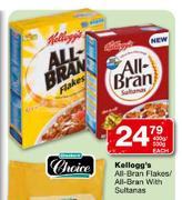 Kellogg's All-Bran Flakes/All-Bran With Sultanas-400g/500g Each