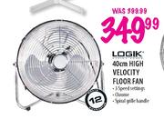 Logik High Velocity Floor Fan-40cm