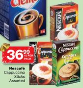 Nescafe Cappuccino Sticks Assorted-10 Per Pack