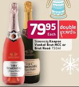Simonsig Kaapse Vonkel Brut MCC Or Brut Rose-750ml Each