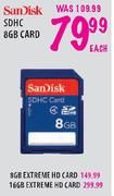 Sandisk Extreme HD Card - 8GB Each
