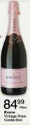 Krone Vintage Rose Cuvee Brut-750ml Each