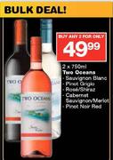 Two Oceans Sauvignon Blanc/Pinot Grigio/Rose Shiraz Cabernet-2x750ml 