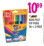 BIC Kids Felt Tip Pens 10 + 2 Free