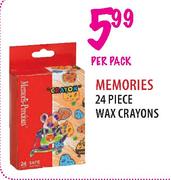 Memories Wax Crayons-24 Piece