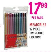 Memories Twistable Crayons-12 Piece