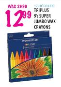 Staedtler Triplus Super Jumbo Wax Crayons-9's