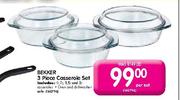 Bekker 3 Piece Casserole Set