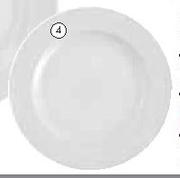 Continental China Dinnerware Blanco Dinner Plate-6's 