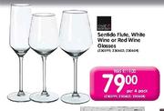 Sentido Flute, White Wine Or Red Wine Glasses-Per 4 Pack