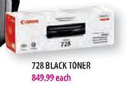 Canon 728 Black Toner Each