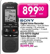 Sony Digital Voice Recorder Each