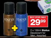 Status Deodorant for Men-2 x 150ml