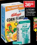 Kellogg's Corn Flakes-1kg & Housebrand Long Life Milk-1Ltr