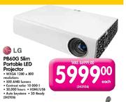 LG PB60G Slim Portable LED Projector-Each