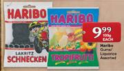 Haribo Gums/Liquorice-100gm Each
