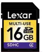 Lexar 16Gb SDHC Memory Card Each