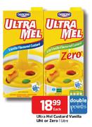 Ultra Mel Custard Vanilla Uht or Zero-1L Each