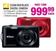 Nikon S3300 Red/Black Digital Camera Each