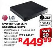 LG DVD-RW USB Slim External Drive-Each