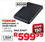 Toshiba 500GB Hard Drive