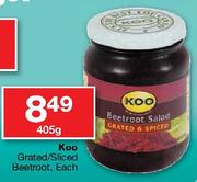 Koo Grated/Sliced Beetroot-405gm Each