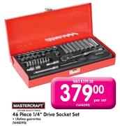 Mastercraft 46 Piece 1/4" Drive Socket Set-Per Set