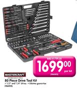 Mastercraft 80 Piece Drive Tool Kit-Per Kit