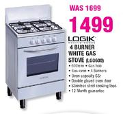 Logik 4 Burner White Gas Stove(LGO600)