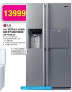 LG Metallic Silver Side By Side Fridge-506Ltr(GR-P207BLXV)