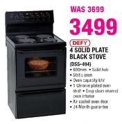 Defy 4 Solid Plate Black Stove(DSS-494)