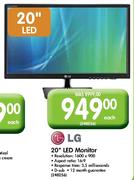 LG 20" LED Monitor