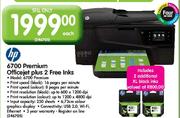 HP 6700 Premium Officejet Plus 2 Free Inks