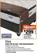 Slumberland Diva Euro Do-Not-Turn Queen Bedset