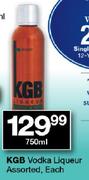 KGB Vodka Liqueur Assorted-750ml Each
