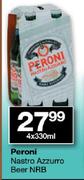 Peroni Nastro Azzurro Beer NRB-4X330ml