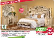 Donell 3 Piece Michaelangelo Bedroom Suite