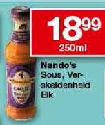 Nando's Sous Verskeidenheid-250ml Elk