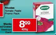 Werda Sliced/Grated Beetroot-420g Each