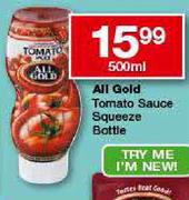 All Gold Tomato Sauce Squeeze Bottle-500ml