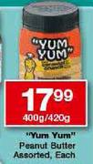 "Yum Yum" Peanut Butter Assorted-400g/420g Each