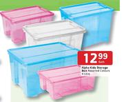 Alpha Kids Storage Box Assorted Colours-20 ltr Each
