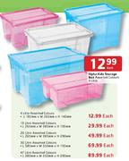 Alpha Kids Storage Box Assorted Colours-4 ltr Each
